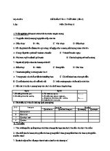 Đề kiểm tra một tiết Sinh học 6 lần 1